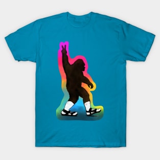 Sasquatch rockin' socks and sandals. T-Shirt